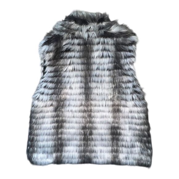 MICHAEL Michael Kors Women's Brown & Gray Faux Fur Vest Extra Large EUC - Picture 2 of 6